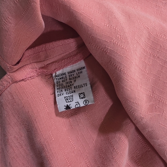 Tommy Bahama Coral Silk Button Down Marlin Logo Shirt - Picture 7 of 7